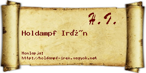 Holdampf Irén névjegykártya